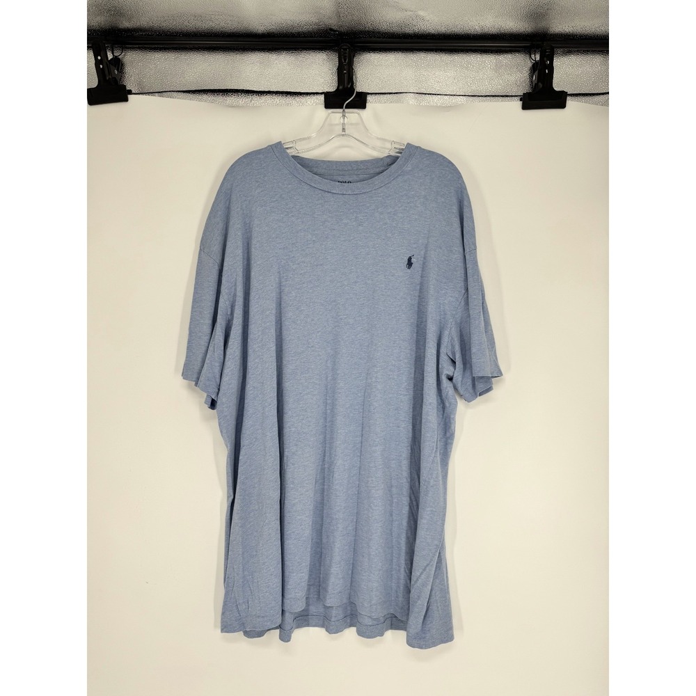 Polo Ralph Lauren T Shirt 2XL Big 2XB 100% Cotton Short Sleeve Light Blue Pony